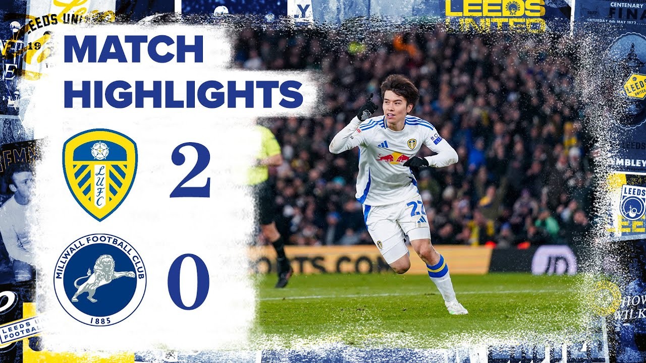 #ไฮไลท์ฟุตบอล [ ลีดส์ ยูไนเต็ด 2 - 0 มิลล์วอลล์ ] เดอะแชมเปี้ยนส์ชิพ อังกฤษ 2025/13.3.68